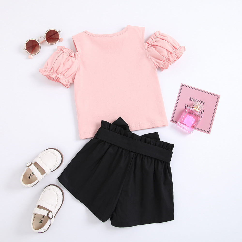 Unicorn Printed t-shirt and shorts set