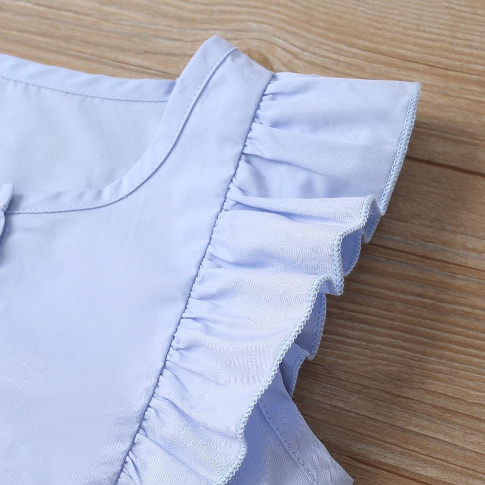 Buttoned ruffle top and long skirt set