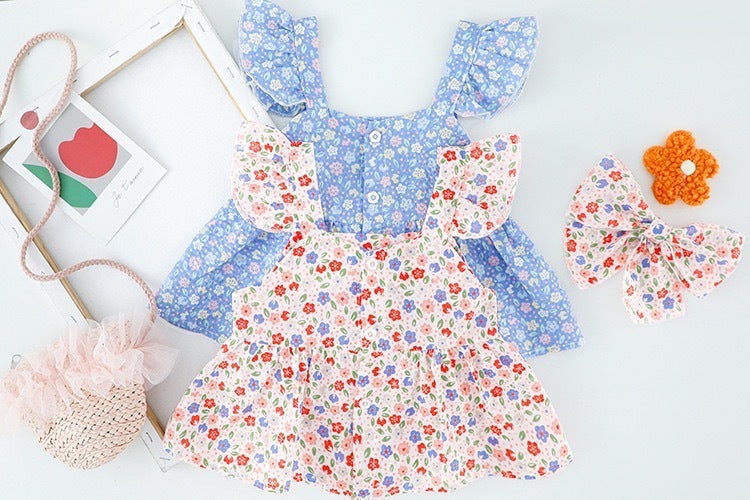 Frill sleeves and shorts set