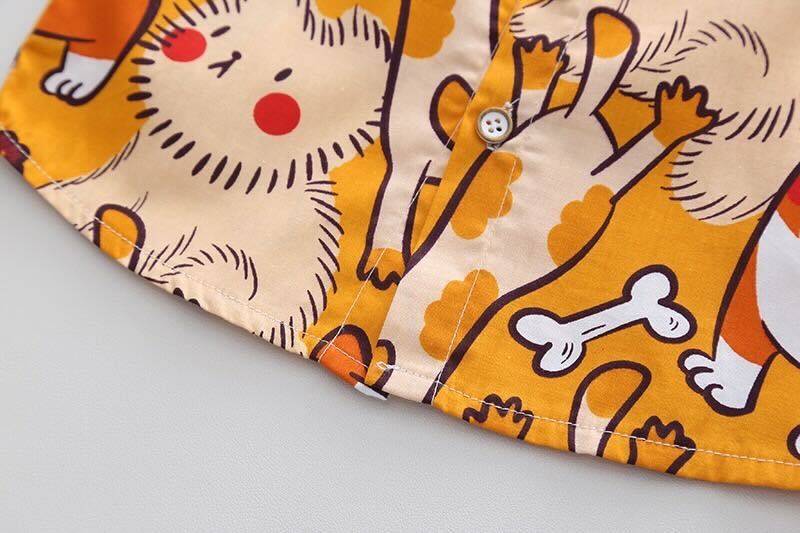 Cat Printed shirt and shorts set