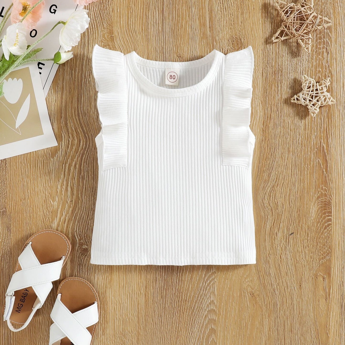 Buttoned skirt and top set