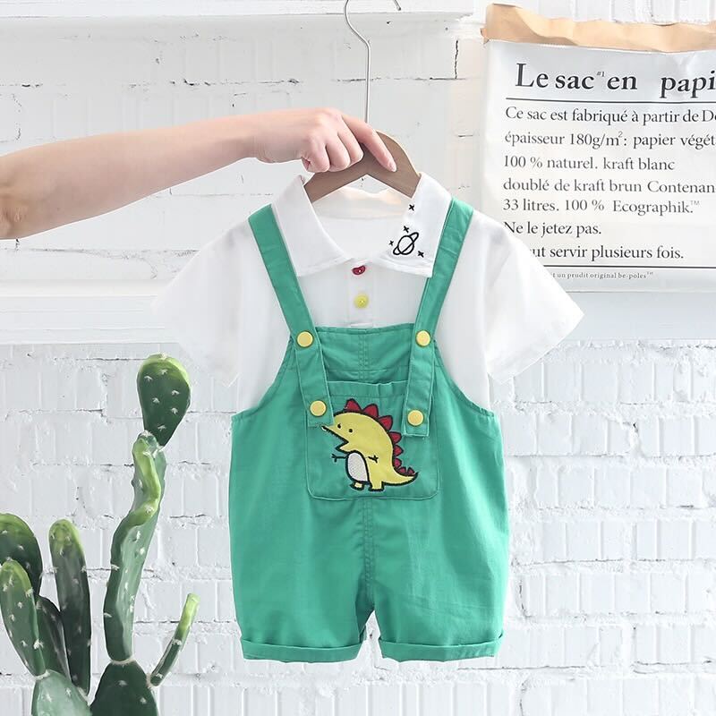 Dinosaur Made Dungaree Set