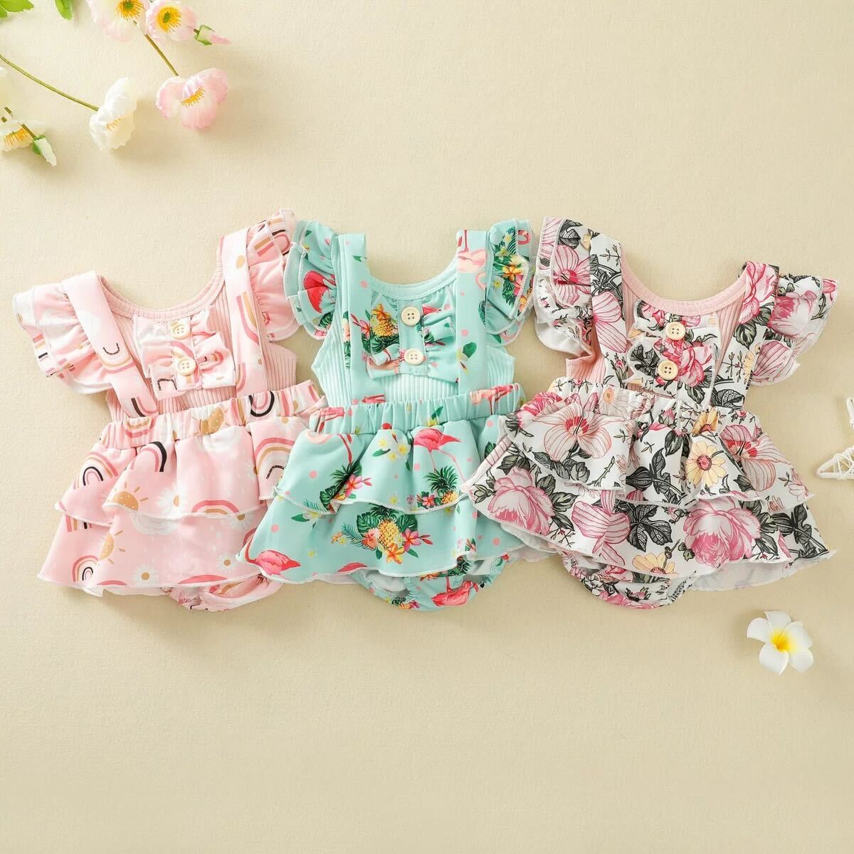 Flare Tshirt and printed skirt dungaree set