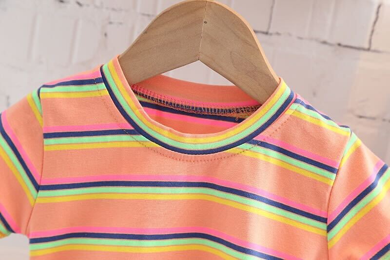 Striped T-shirt and Dungaree Set