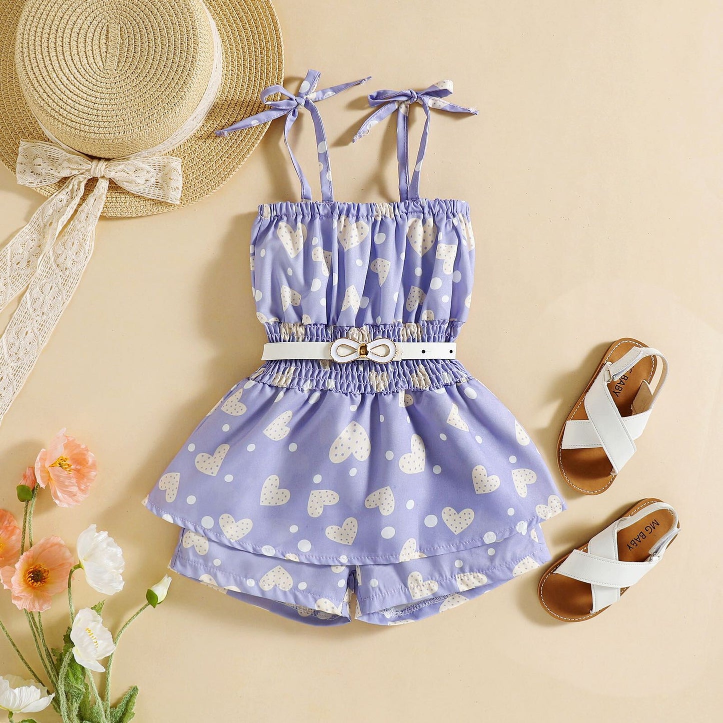 Heart printed jumpsuit