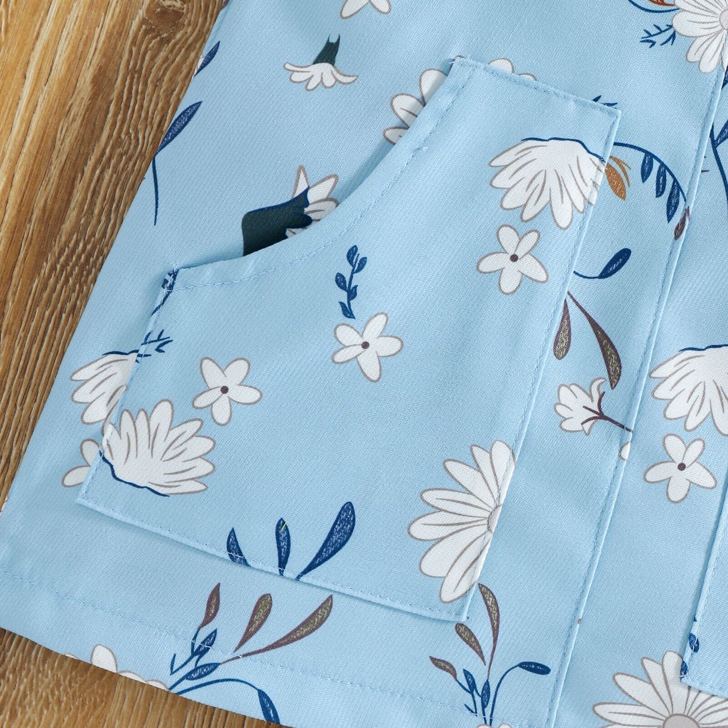 Floral dungaree and T-shirt set