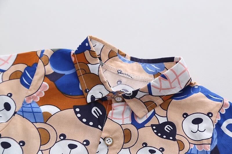Teddy Printed Shirt and Shorts Set