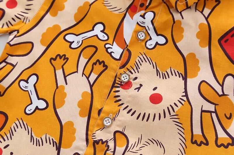 Cat Printed shirt and shorts set