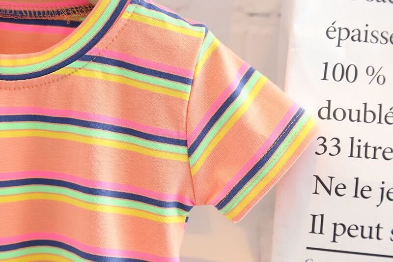Striped T-shirt and Dungaree Set