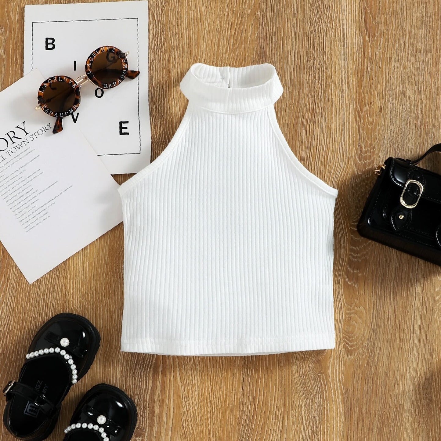 High waist shorts set