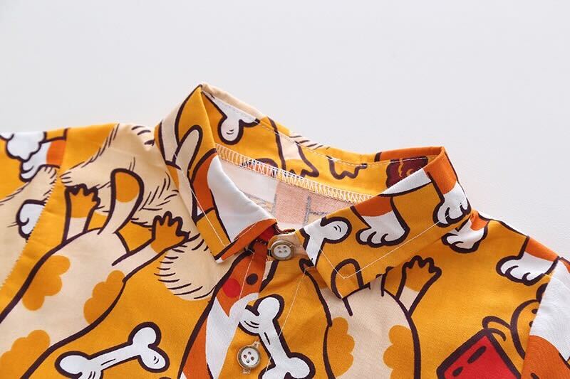 Cat Printed shirt and shorts set