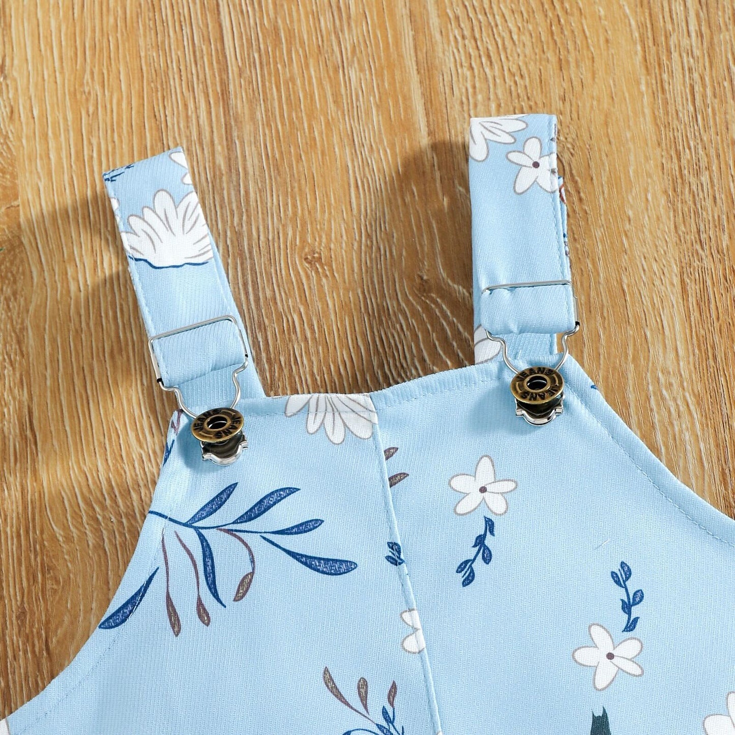 Floral dungaree and T-shirt set