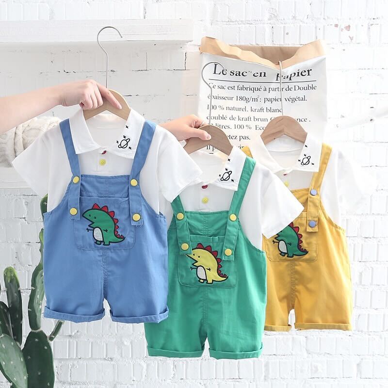 Dinosaur Made Dungaree Set