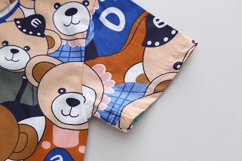 Teddy Printed Shirt and Shorts Set