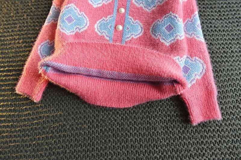 Wool top and skirt set