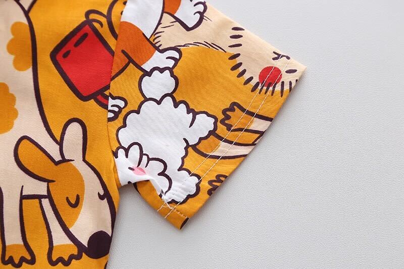 Cat Printed shirt and shorts set