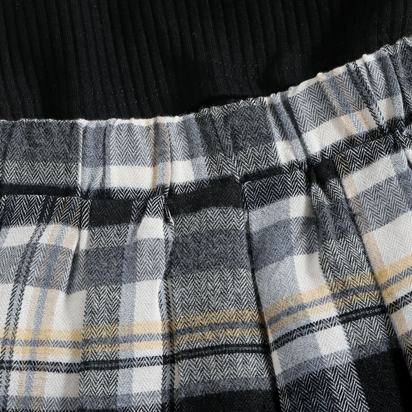 Checkered skirt and top set