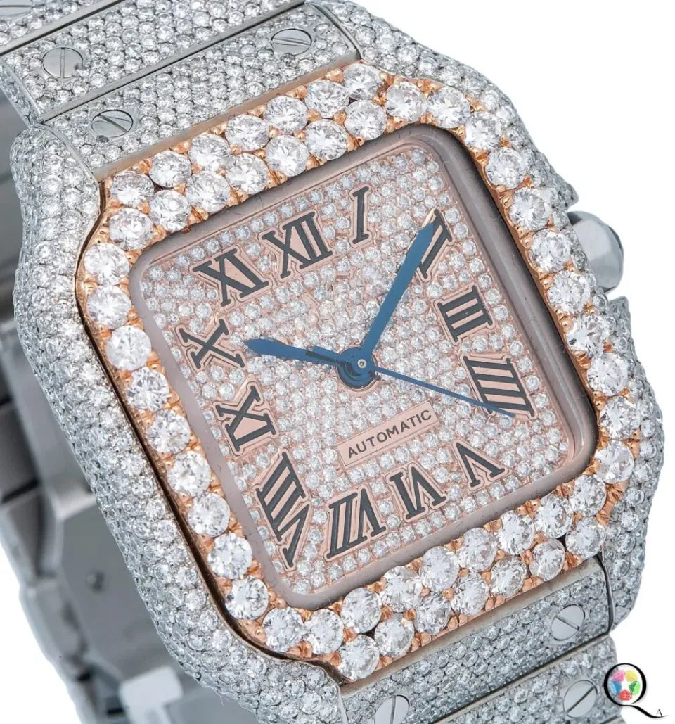 Exquisite 36mm Rose Gold Diamond Watch