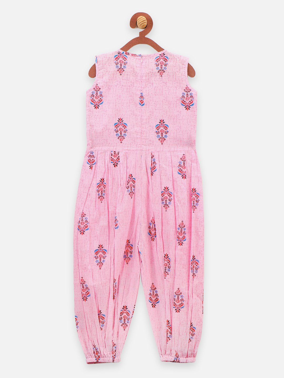 Ethnic style Pink Printed Dhoti jumpsuit