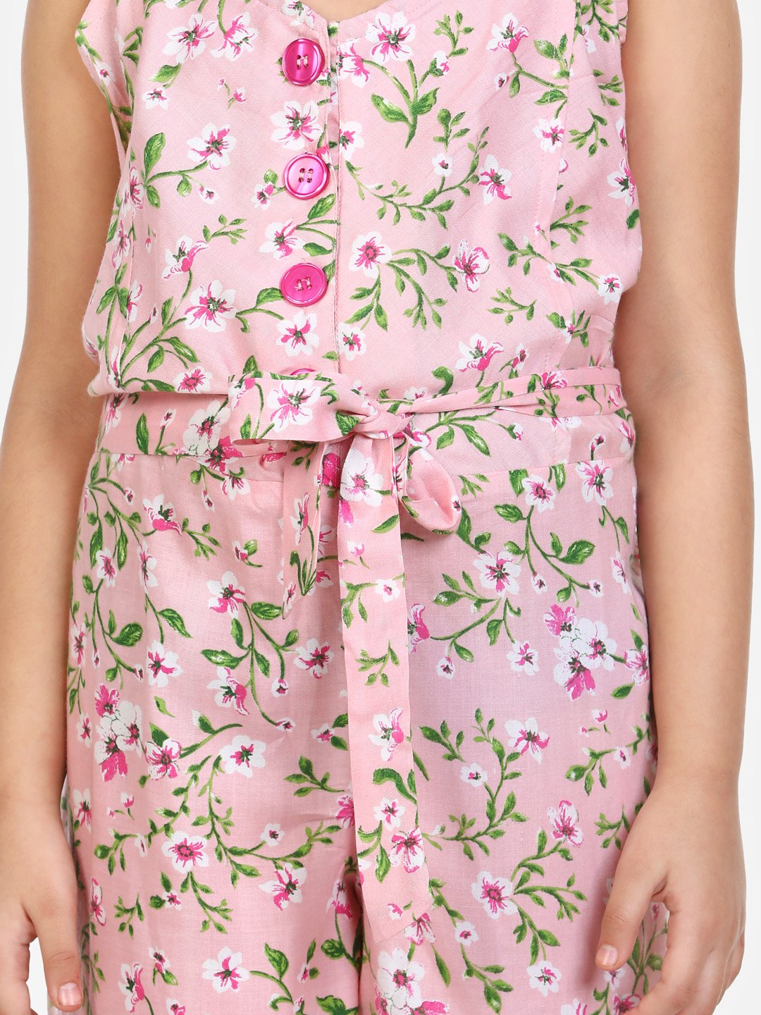 Floral Pink Culotte Jumpsuit