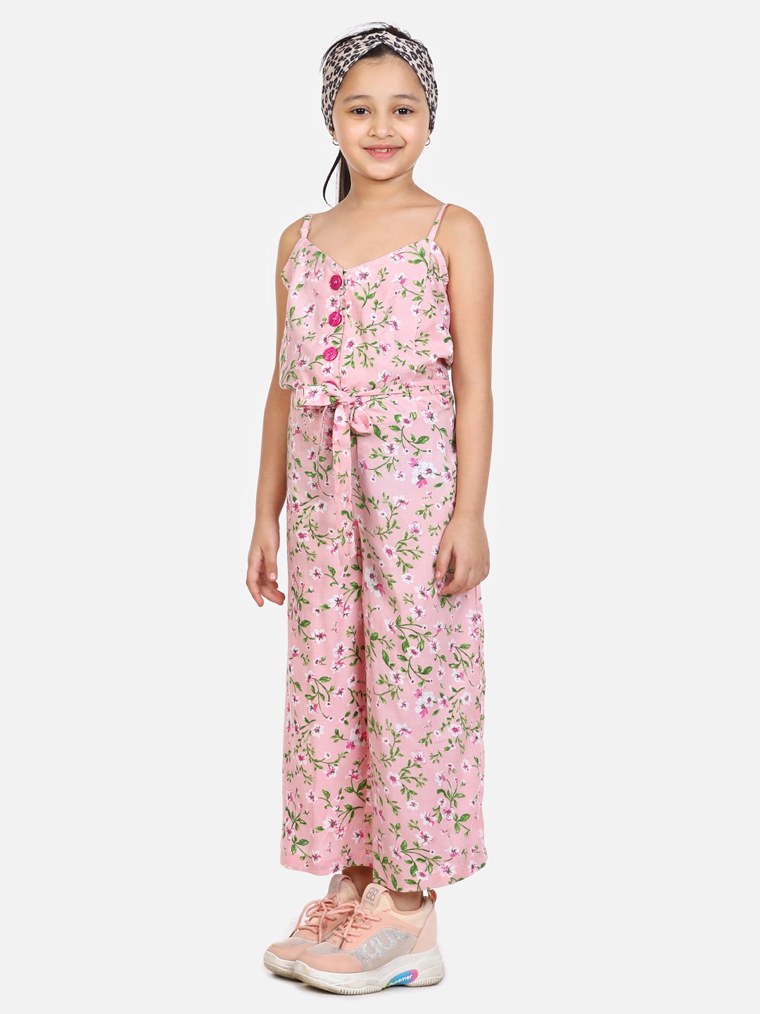 Floral Pink Culotte Jumpsuit