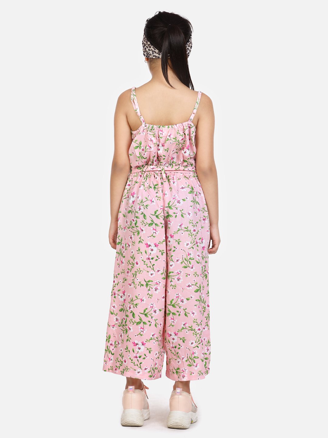 Floral Pink Culotte Jumpsuit