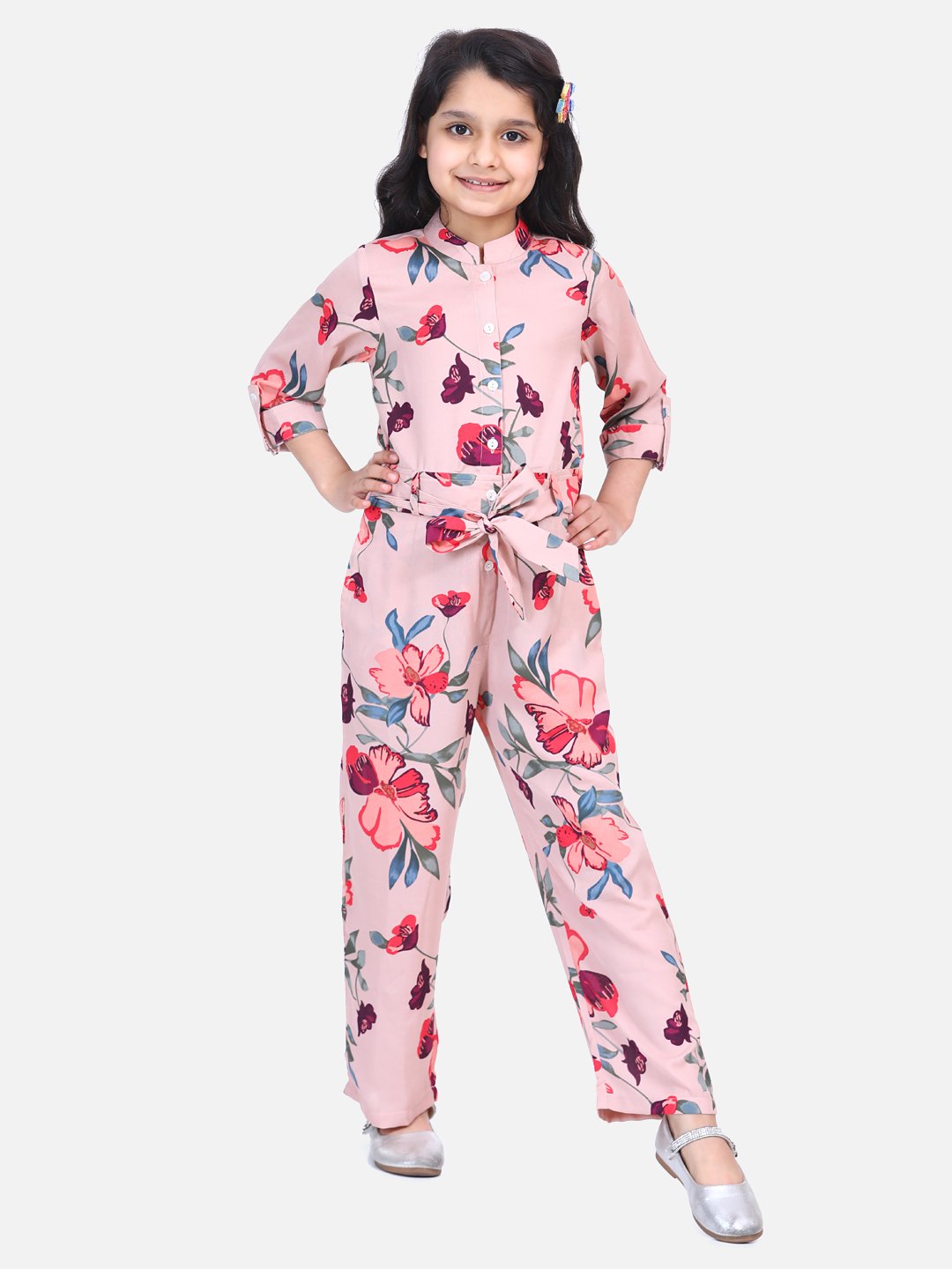Floral Beige Classic Jumpsuit