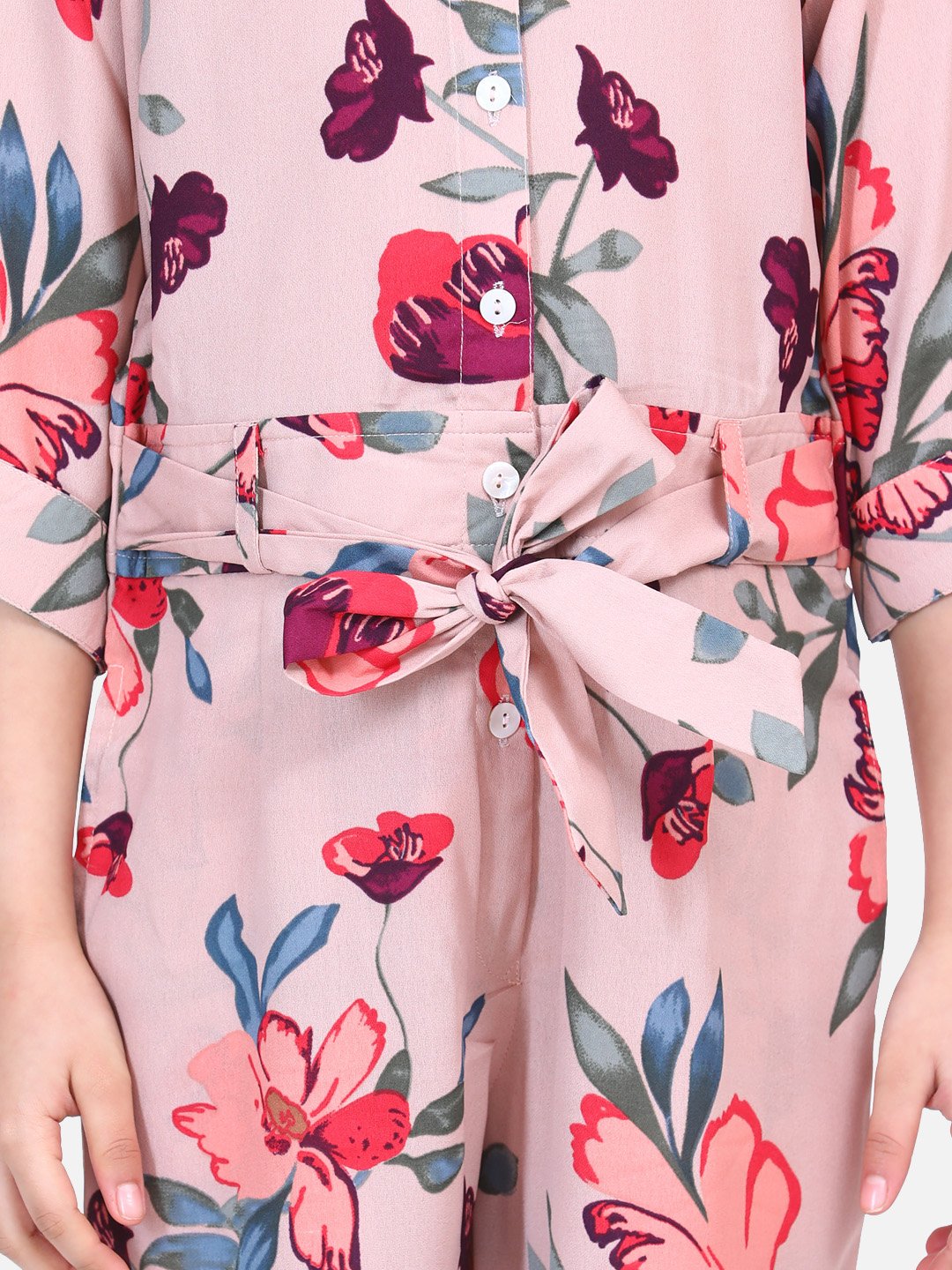Floral Beige Classic Jumpsuit