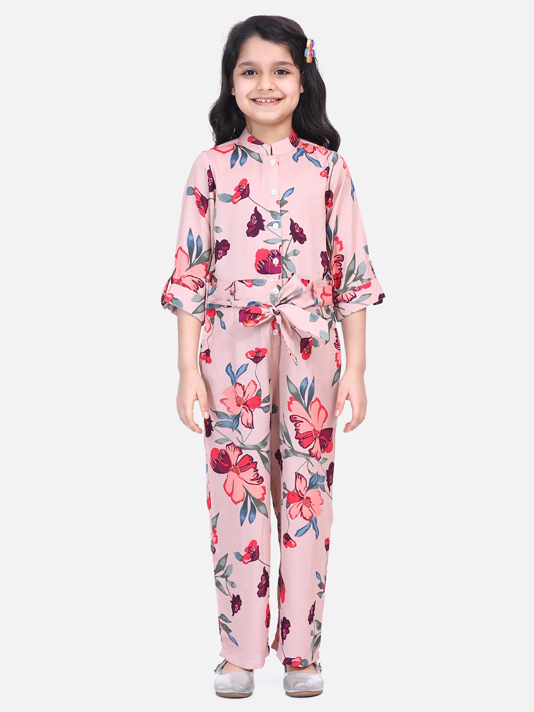 Floral Beige Classic Jumpsuit