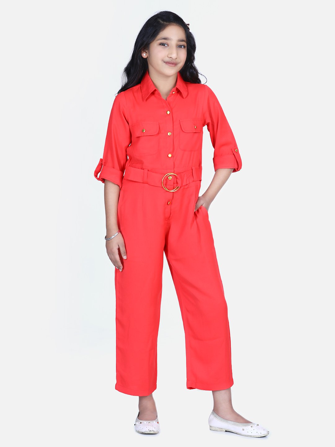 Red Designer Full Jumpsuit