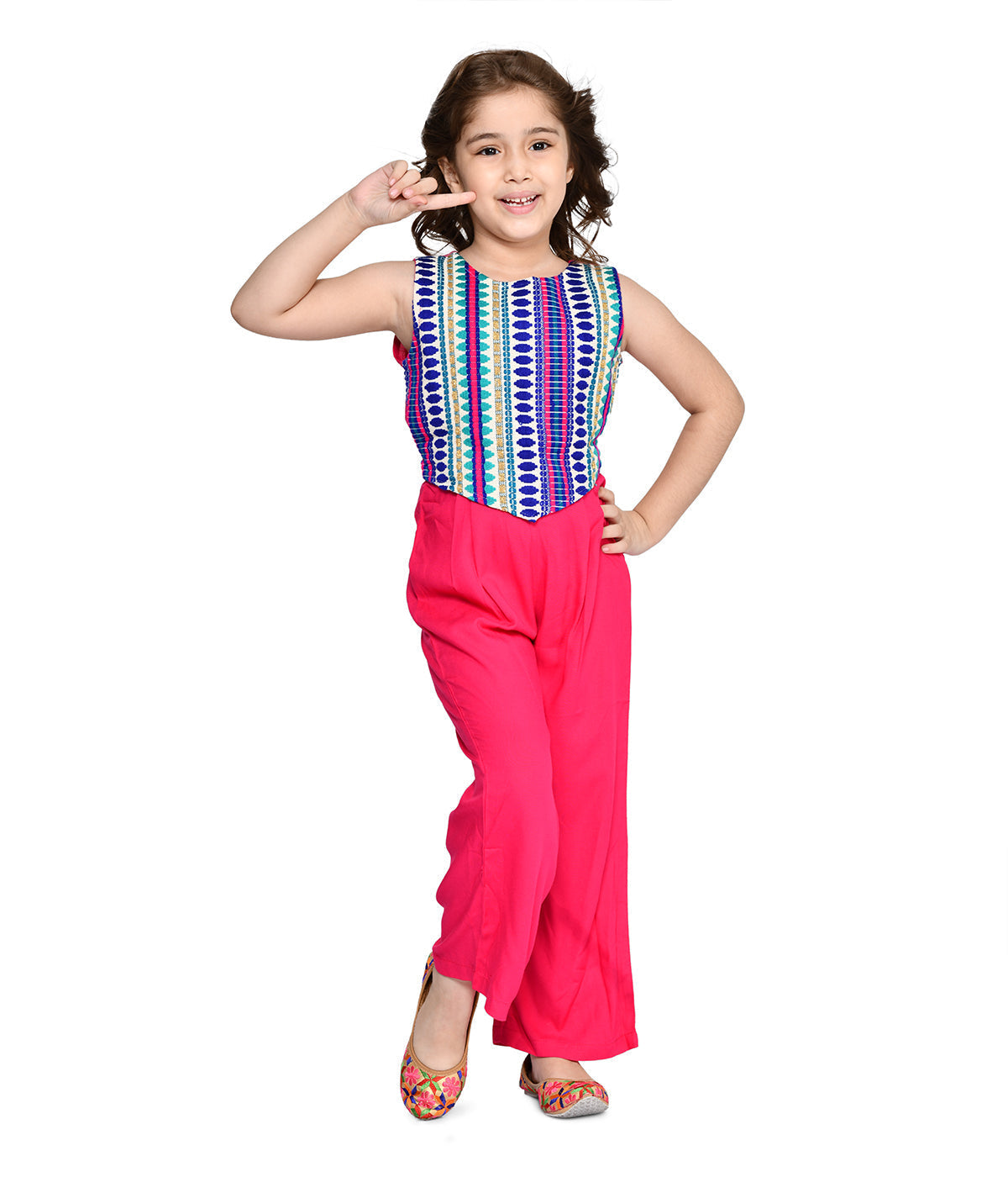Weaved Threaded Ethnic Jumpsuit
