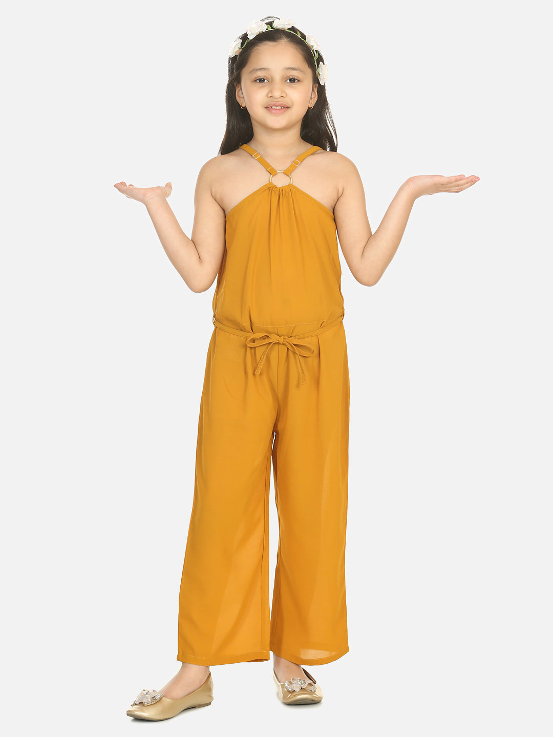 Mustard Ring Design Full Jumpsuit