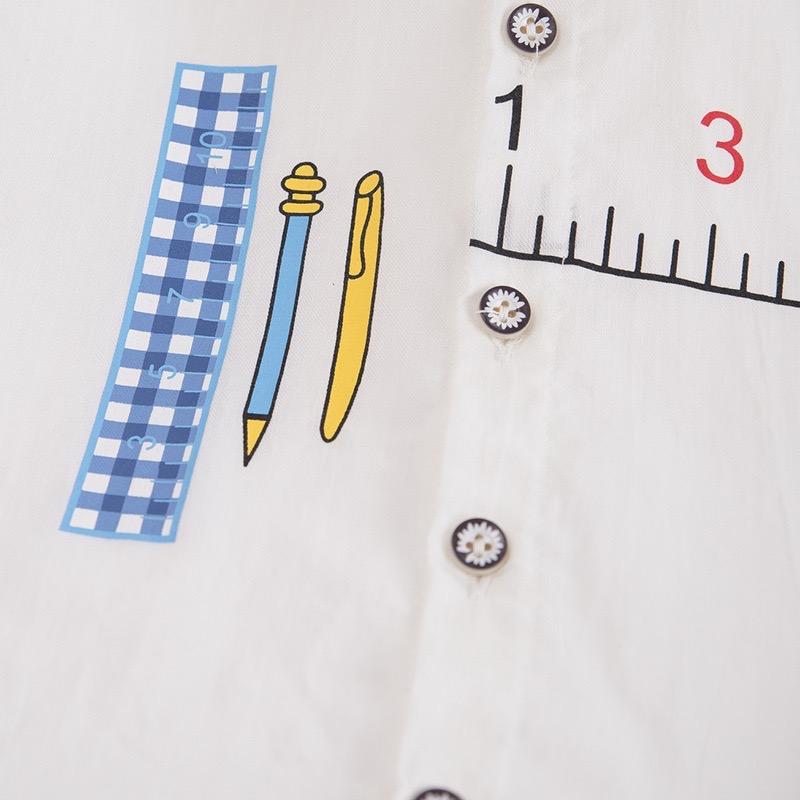 Pencil Printed Shirt And Shorts Set