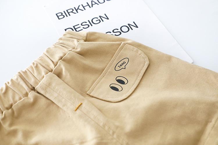 Polo Printed Tee And Khaki Shorts Set