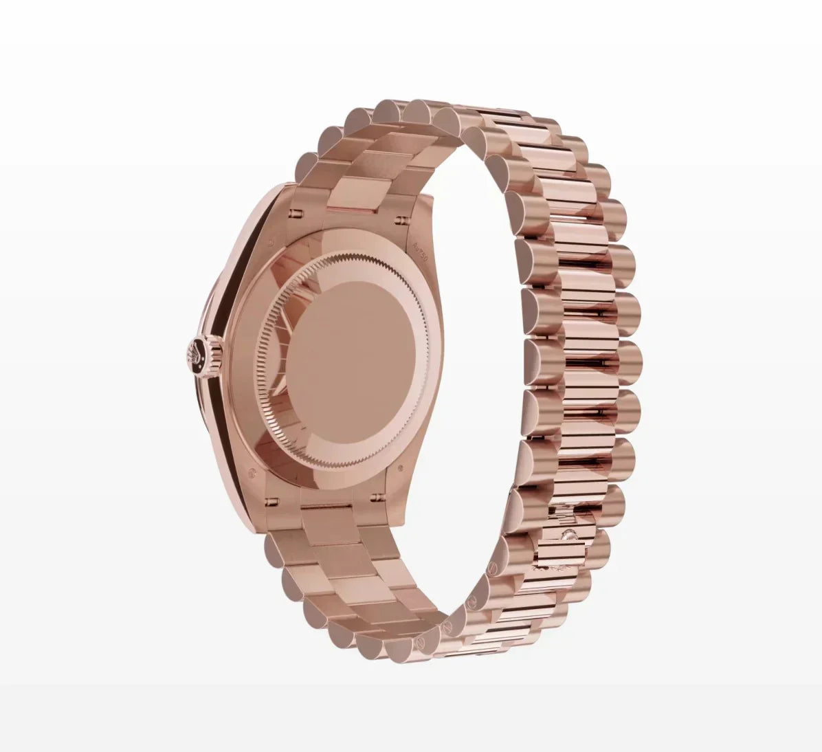 40Mm Pave Baguette Rose Gold And Diamond Bezel Men’S Watch