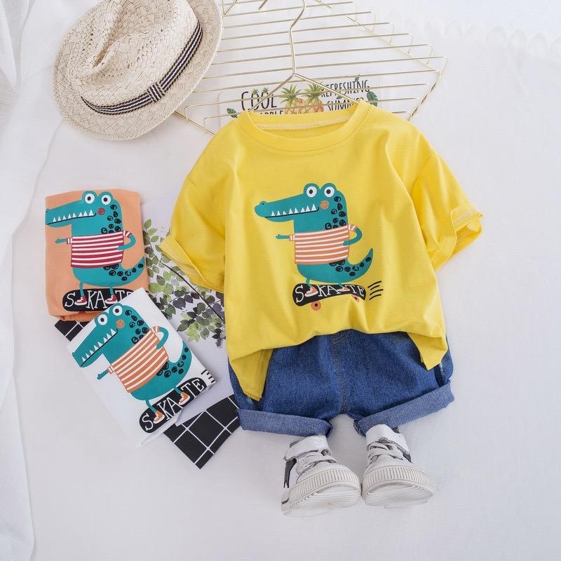 crocodile printed summer set