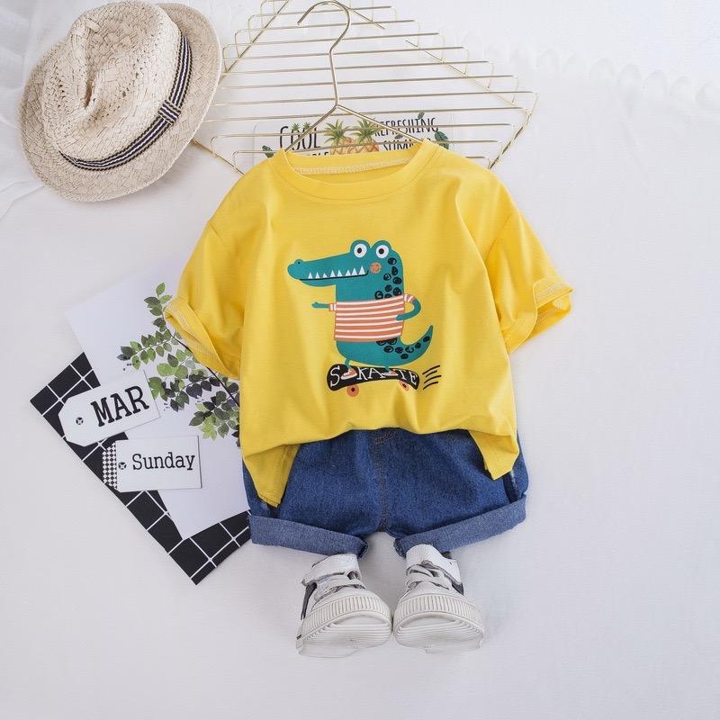 crocodile printed summer set