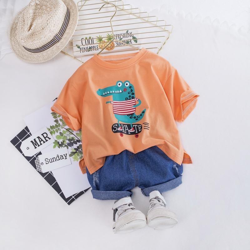 crocodile printed summer set