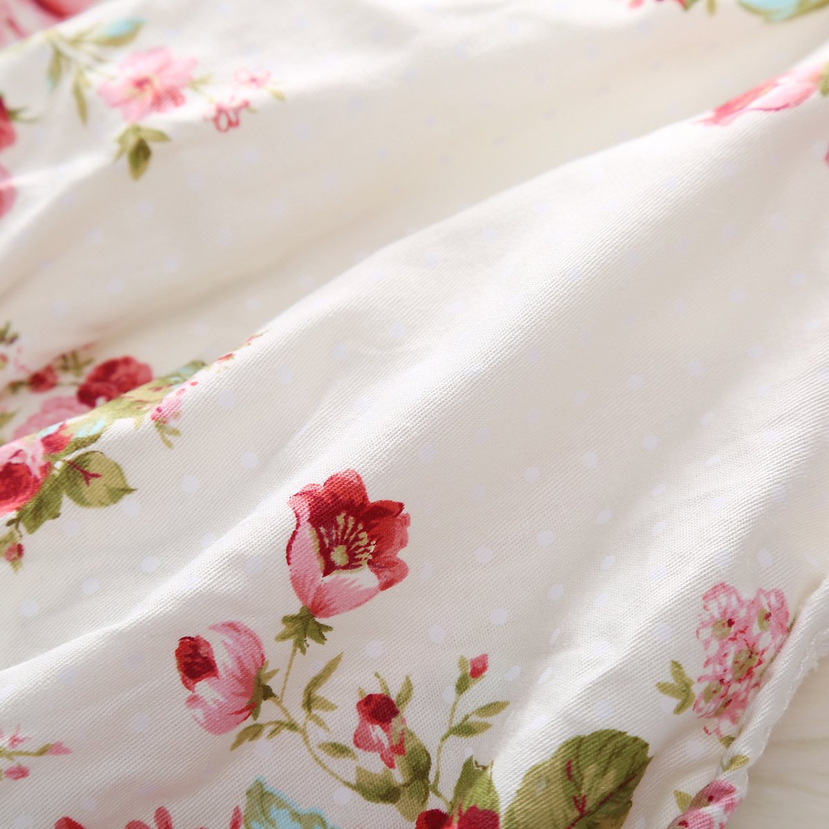 Flower Printed Bloomer Set With Bow