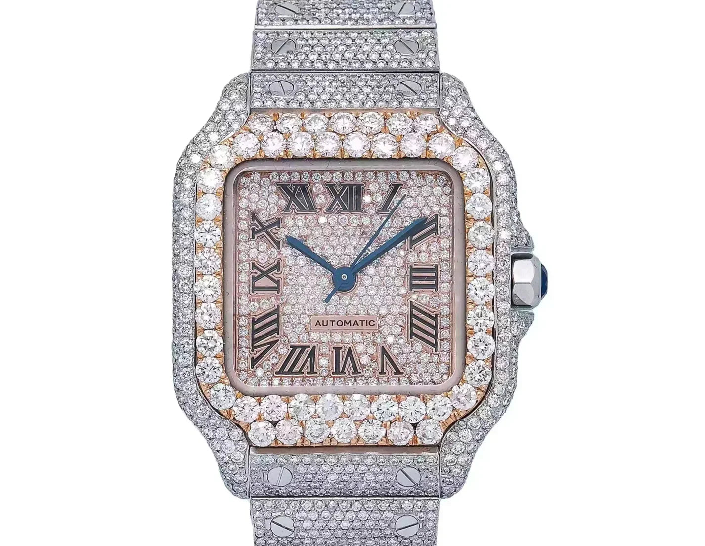 Exquisite 36mm Rose Gold Diamond Watch