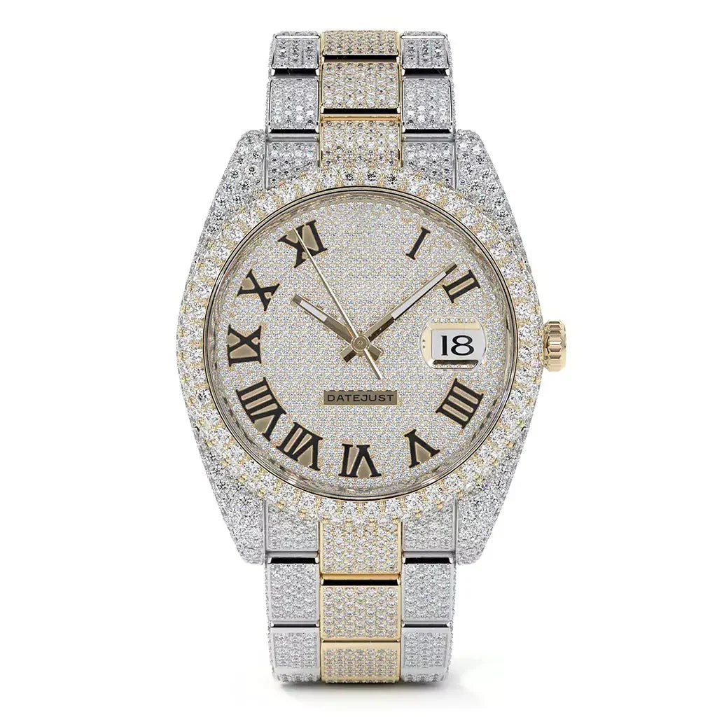 Exquisite 41mm Roman Numeral Dial Watch