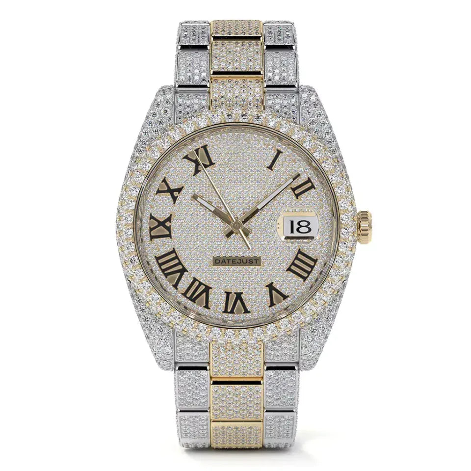 Exquisite 41mm Roman Numeral Dial Watch
