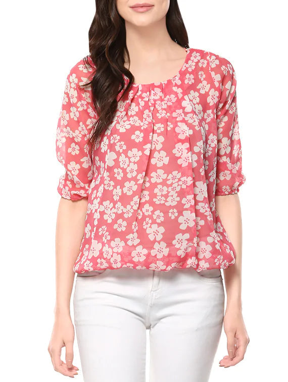 Pink Georgette Top