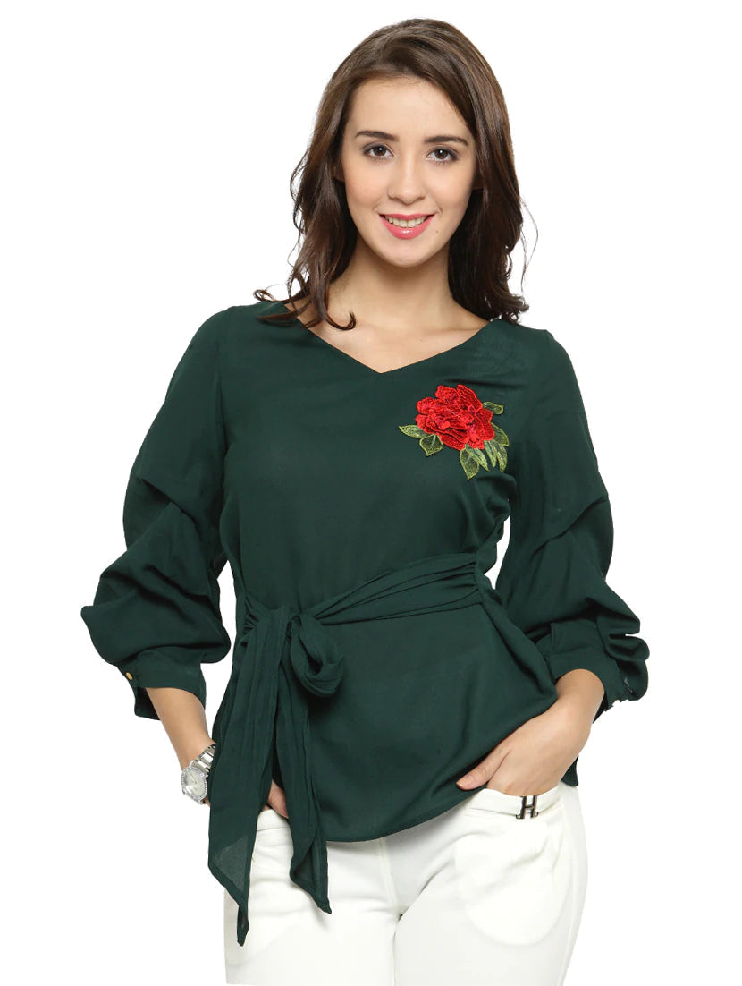 Tie Front Floral Top