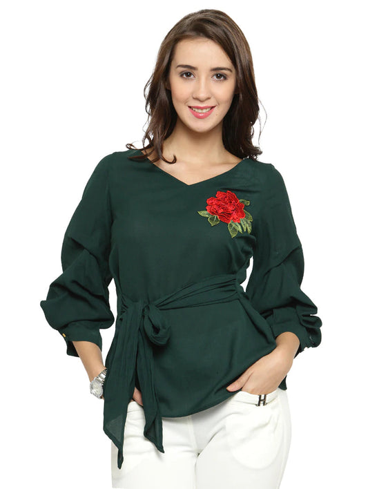 Tie Front Floral Top