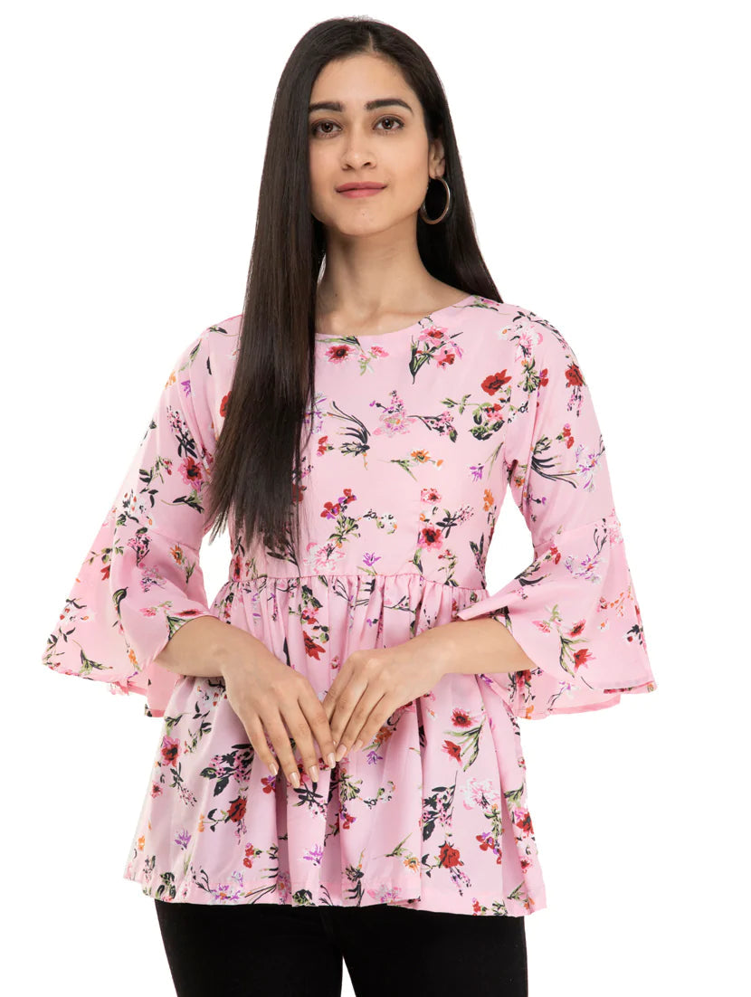 Bell Sleeves Floral Top