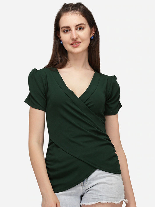 Overlap Neck Solid Top