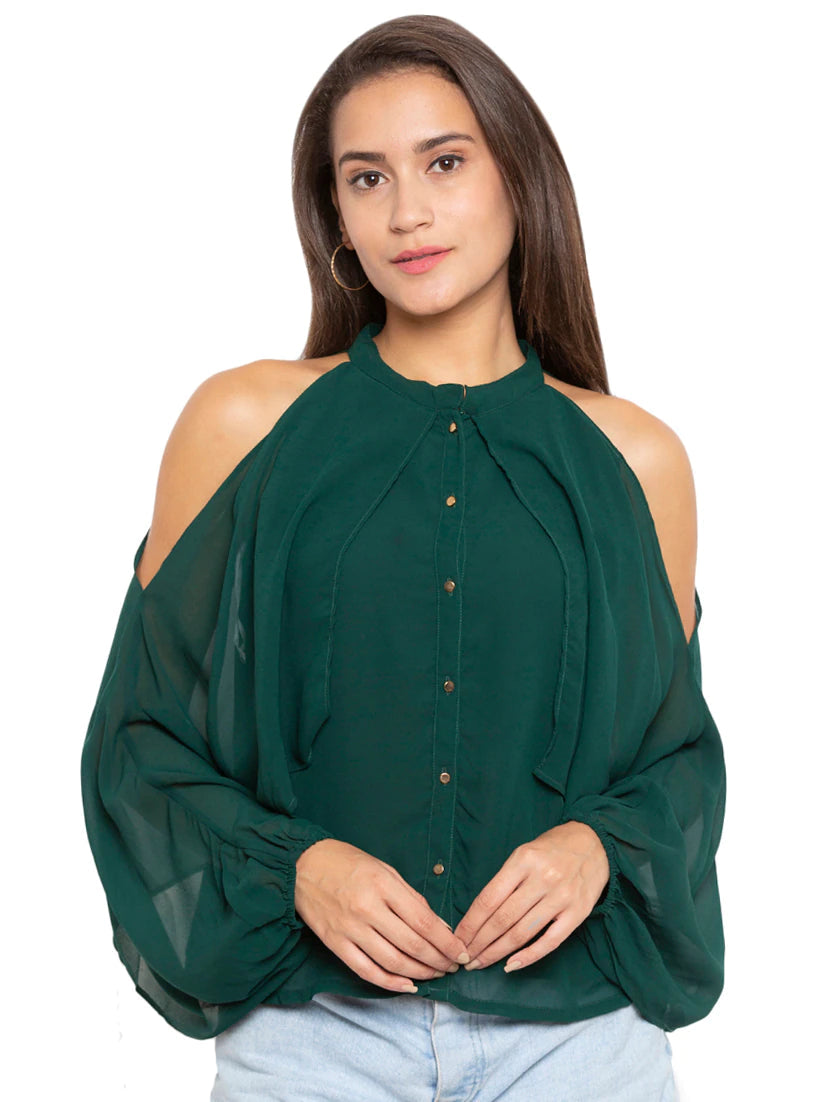Cold Shoulder Solid Top