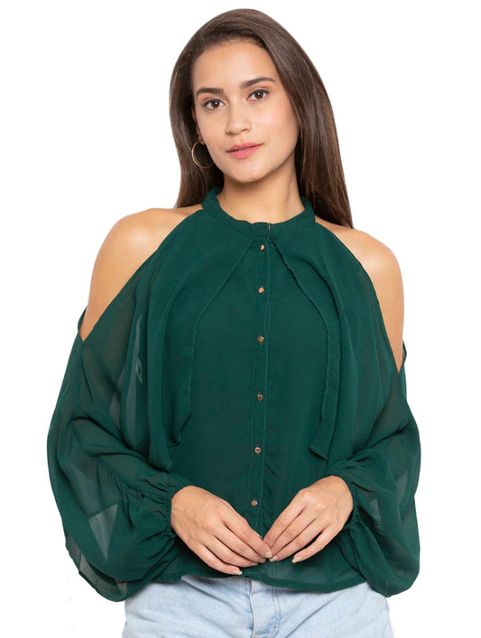 Cold Shoulder Solid Top
