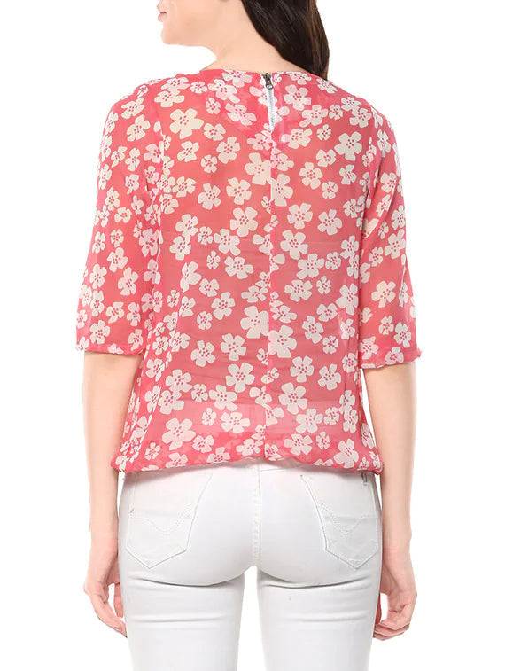 Pink Georgette Top